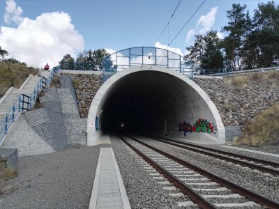 Jižní portál Sudoměřického tunelu, foto Jan Juřena, 2018.