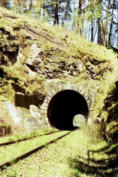 Borecký tunel - výjezdový portál (P2) © foto autor, 1.5.2001